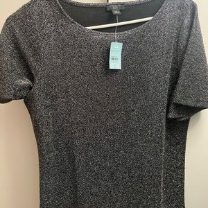 Brand New Ann Taylor Factory Glittery Black Top